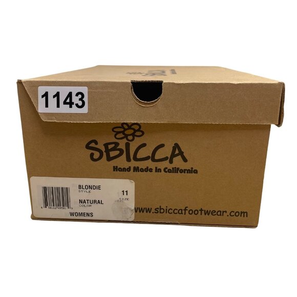 Sbicca Women’s Natural Wedge Slip-On Handmade In California Blondie Sandals Sz11 - Picture 8 of 9